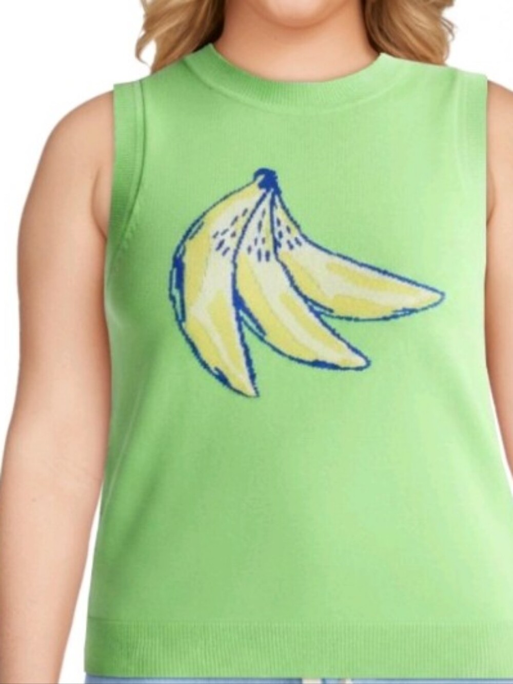 Free Assembly Pink Pineapple Graphic Knit Tank Top NWT Large 12-14
